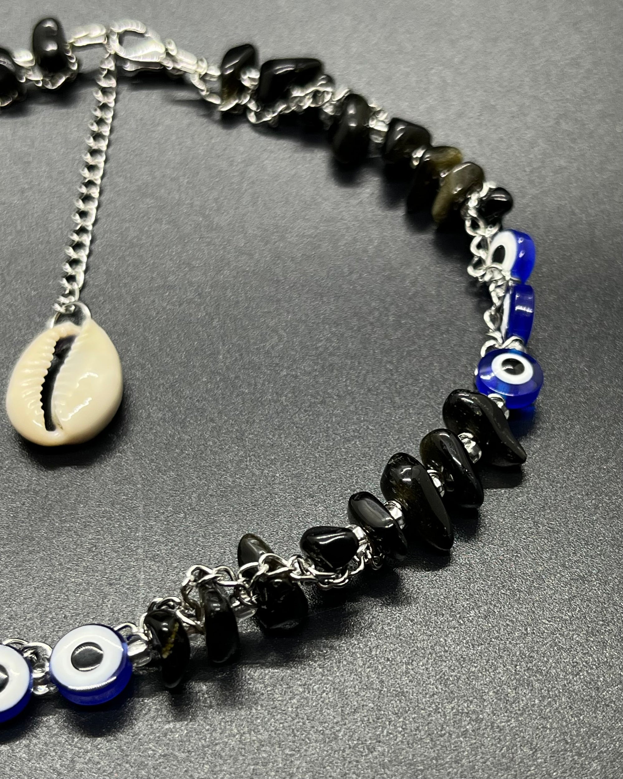 Obsidian Evil Eye Choker