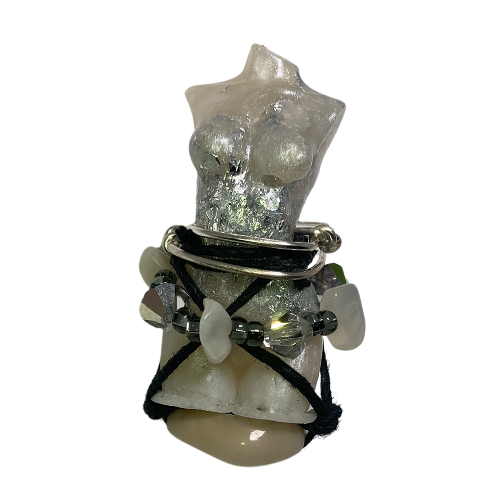 White Moonstone Femme Ring