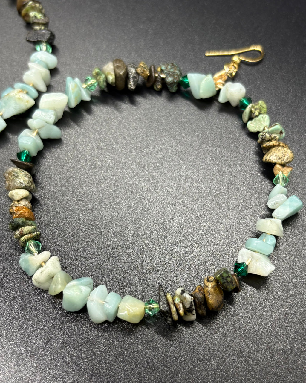 Turquoise x Amazonite Hoop Earrings