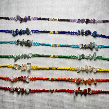 Crystal Chakra Waist Bead Set