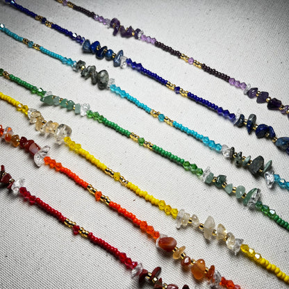 Crystal Chakra Waist Bead Set