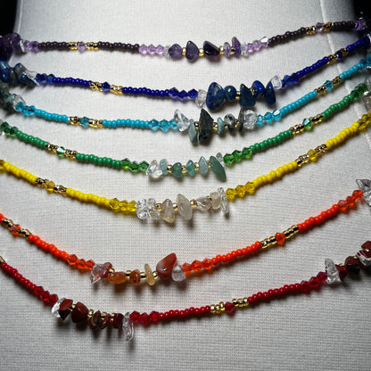 Crystal Chakra Waist Bead Set