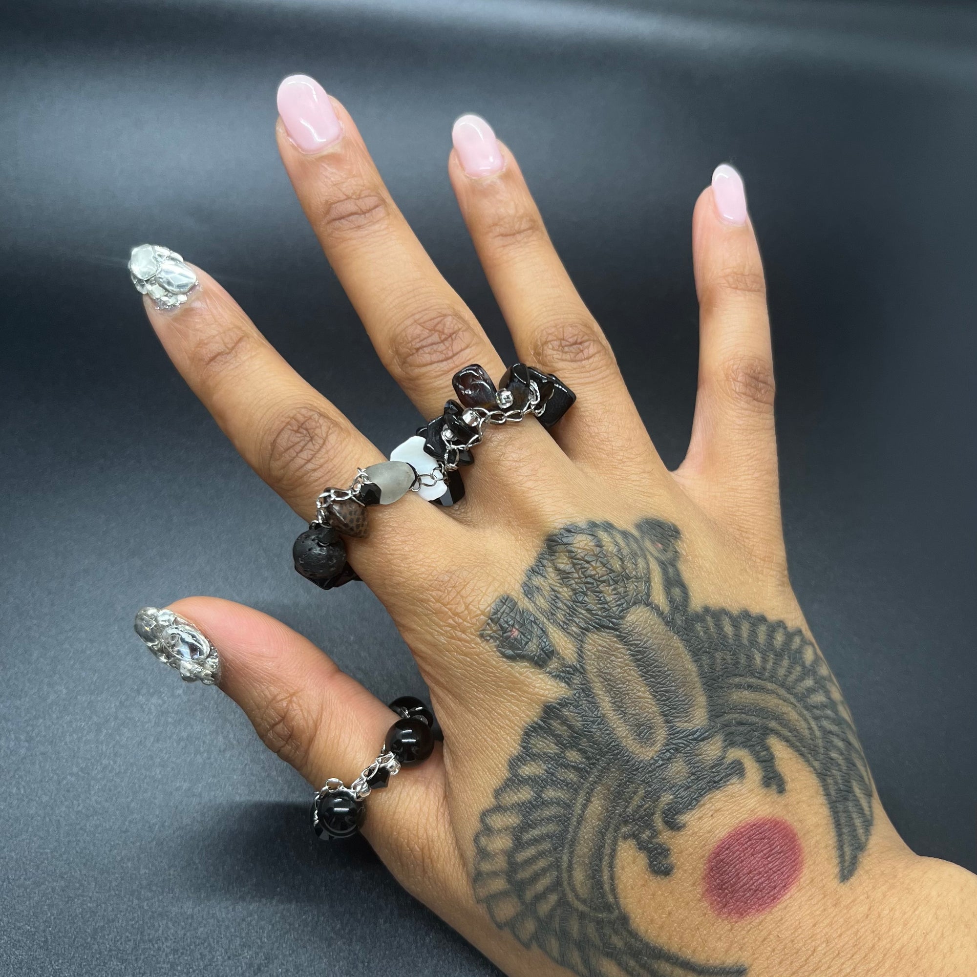 Onyx 3pc Ring Set