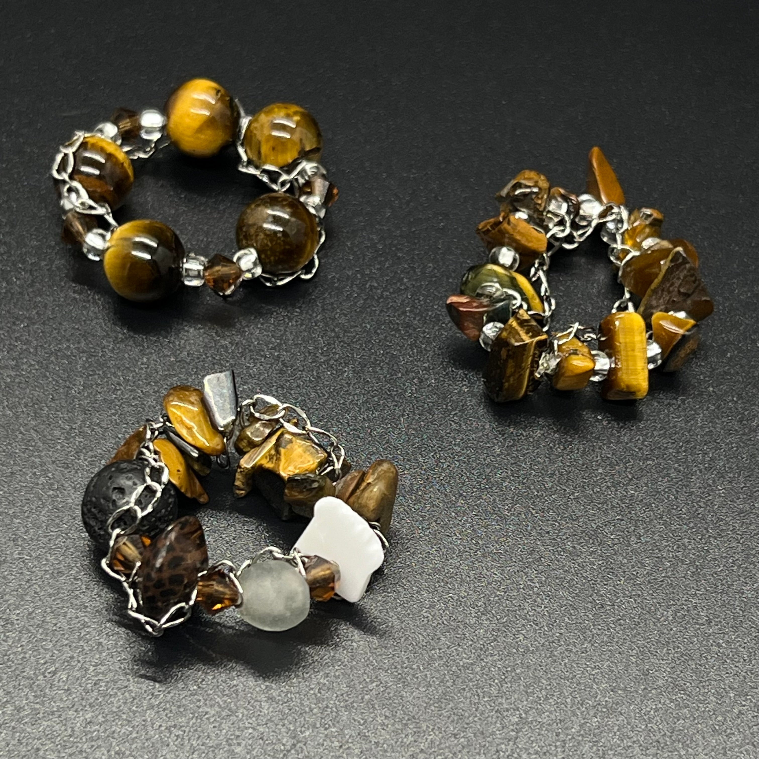 Tiger's Eye 3pc Ring Set
