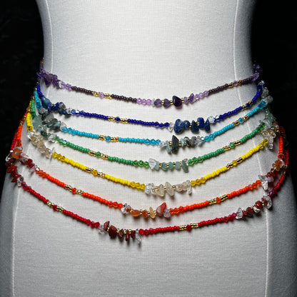 Crystal Chakra Waist Bead Set