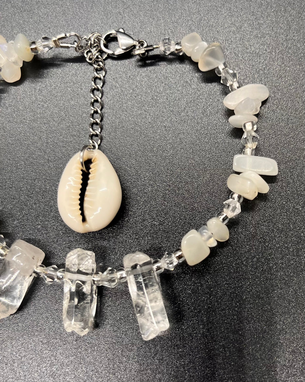 White Moonstone Anklet