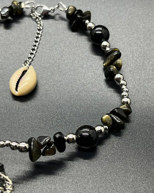 Black Tourmaline x Obsidian Choker