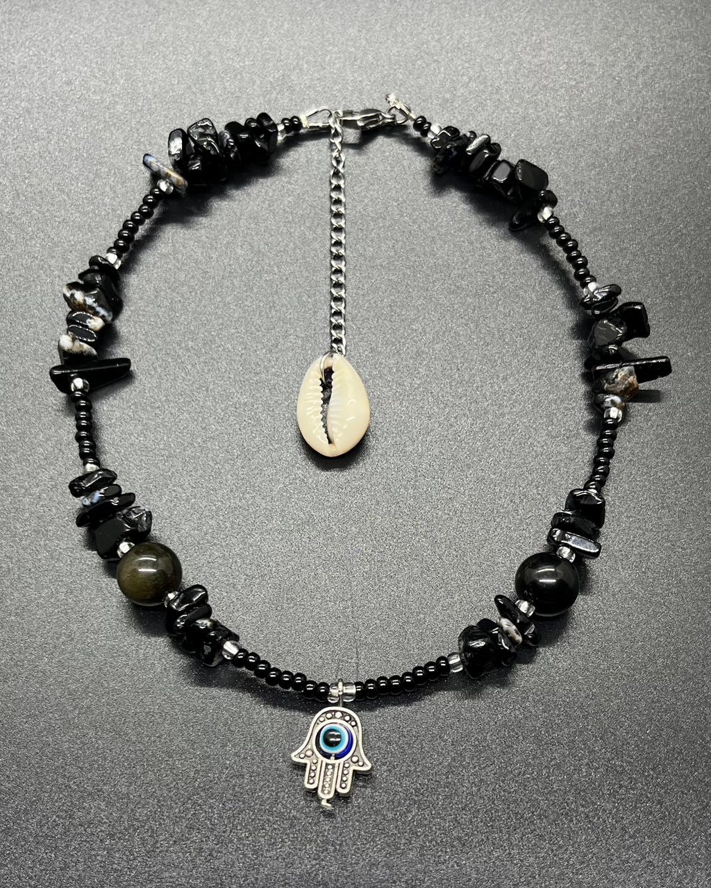 Obsidian x Onyx Evil Eye Protection Choker