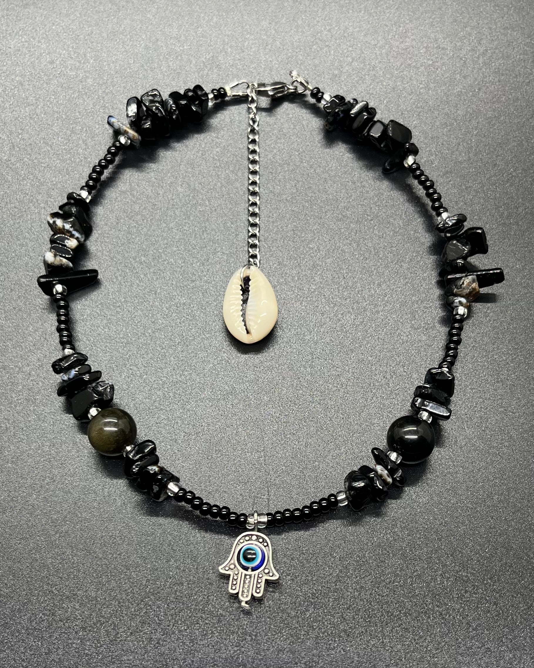 Obsidian x Onyx Evil Eye Protection Choker