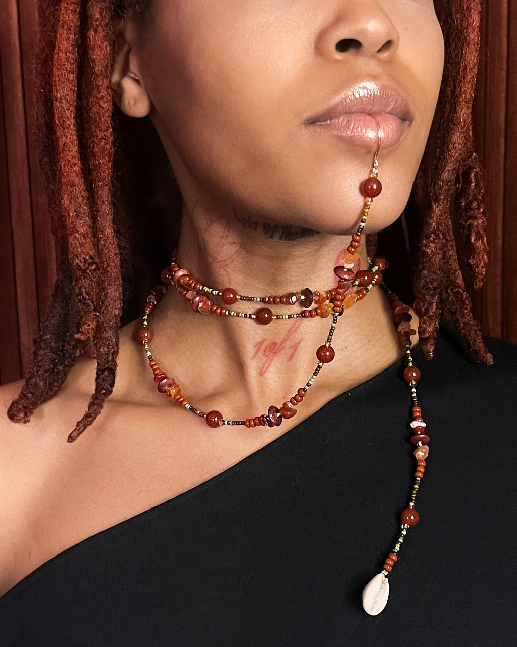 Voice Of Vitality Lip Cuff Necklace