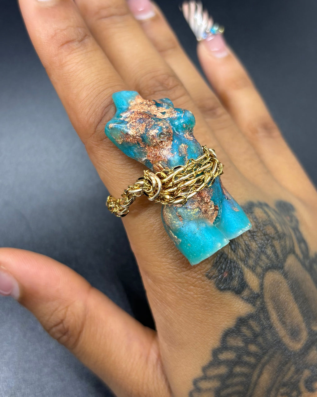 Teal Femme Ring
