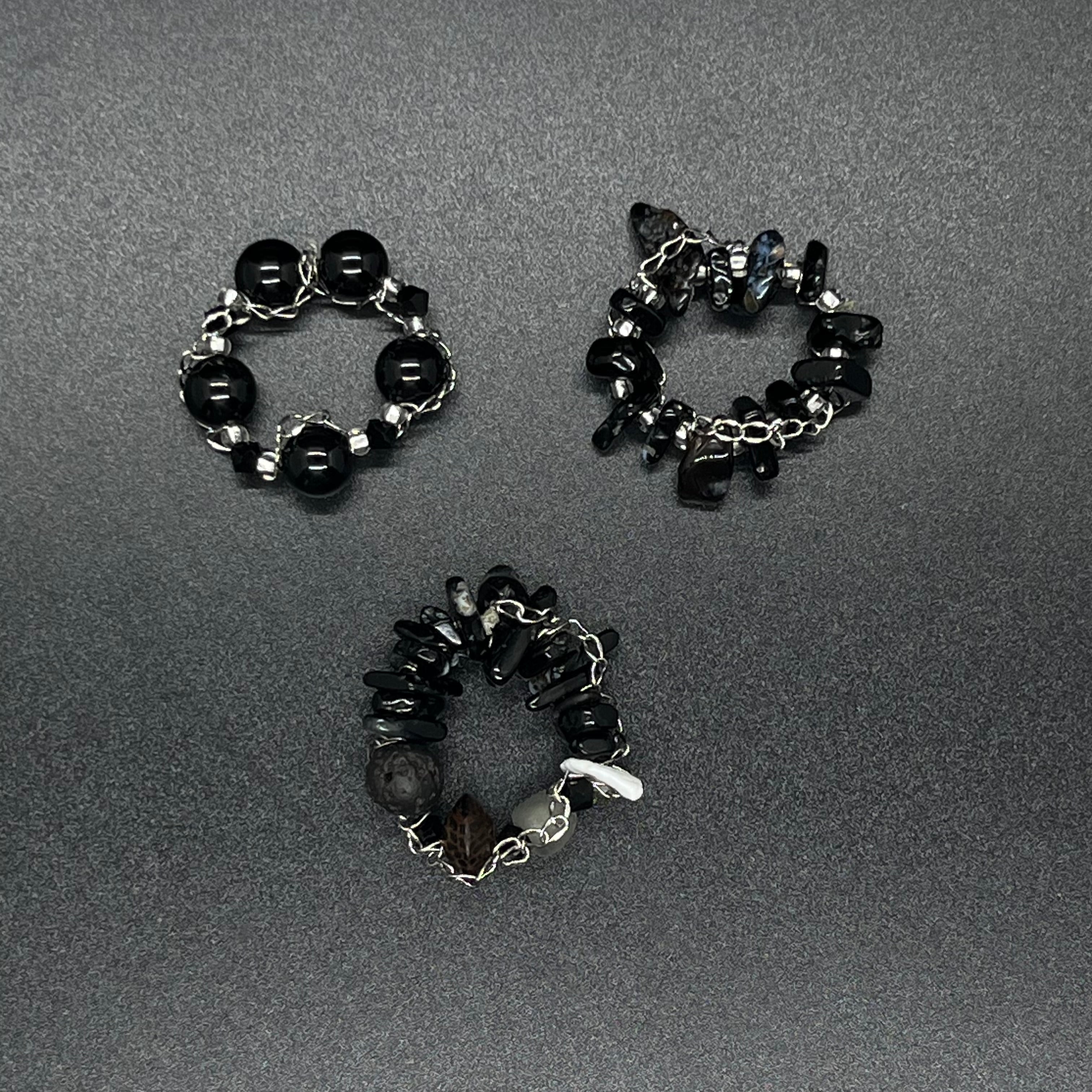 Onyx 3pc Ring Set