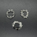 Clear Quartz 3pc Ring Set