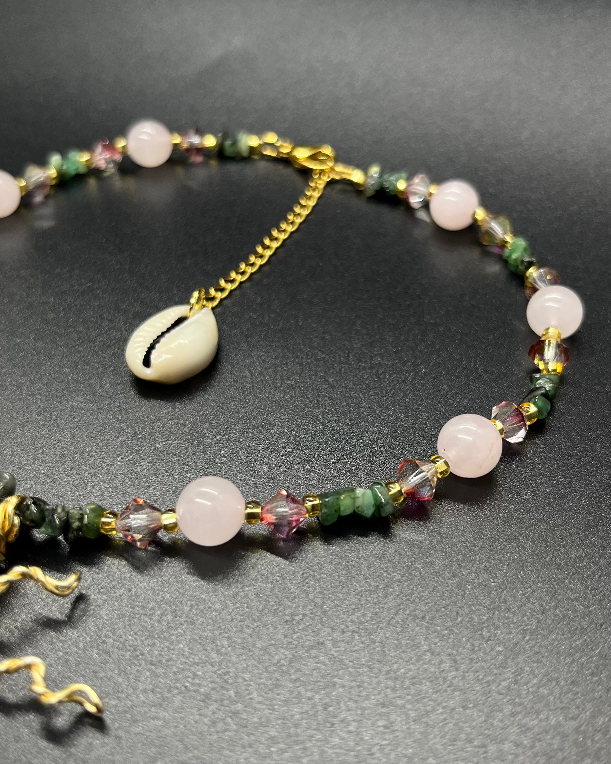 Rose Quartz x Emerald Sun Choker