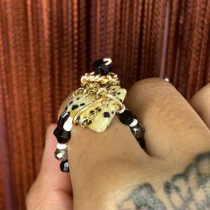 Dalmatian Jasper Ring